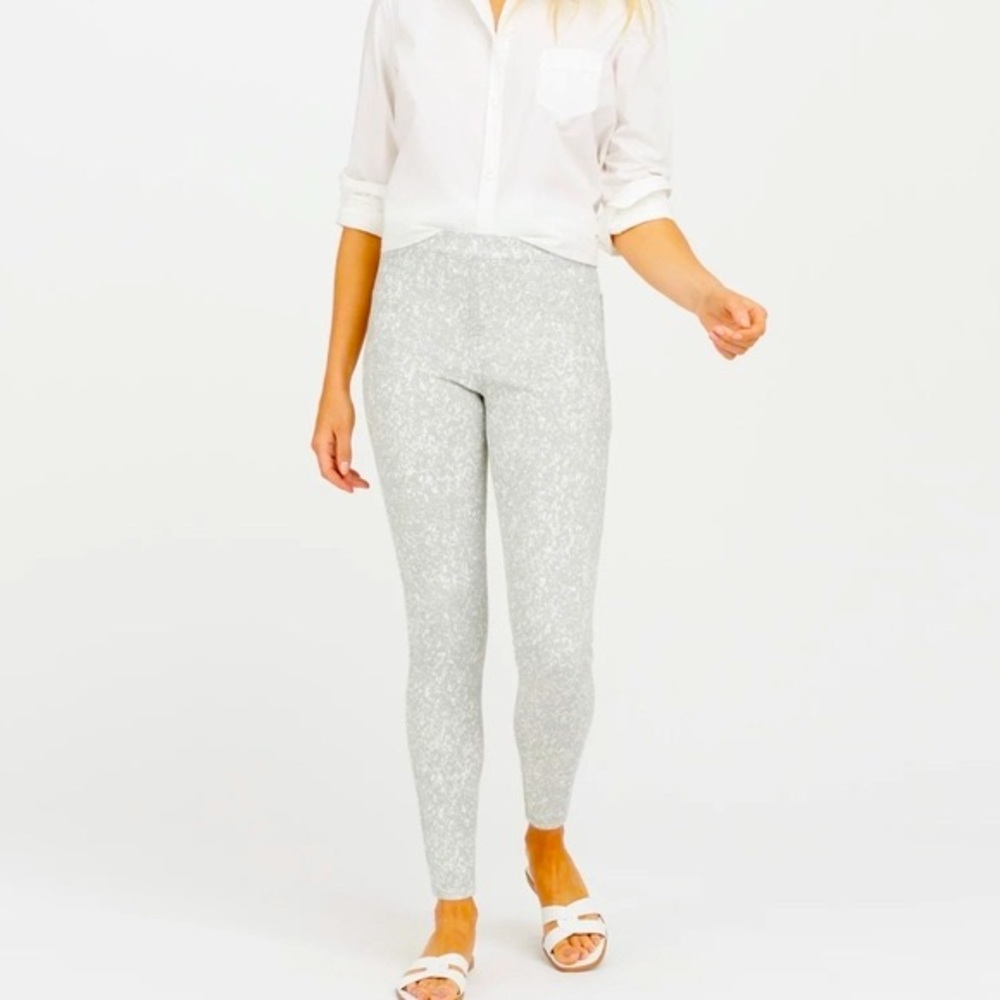 Spanx Jean-ish Ankle Leggings in Speckled Grey